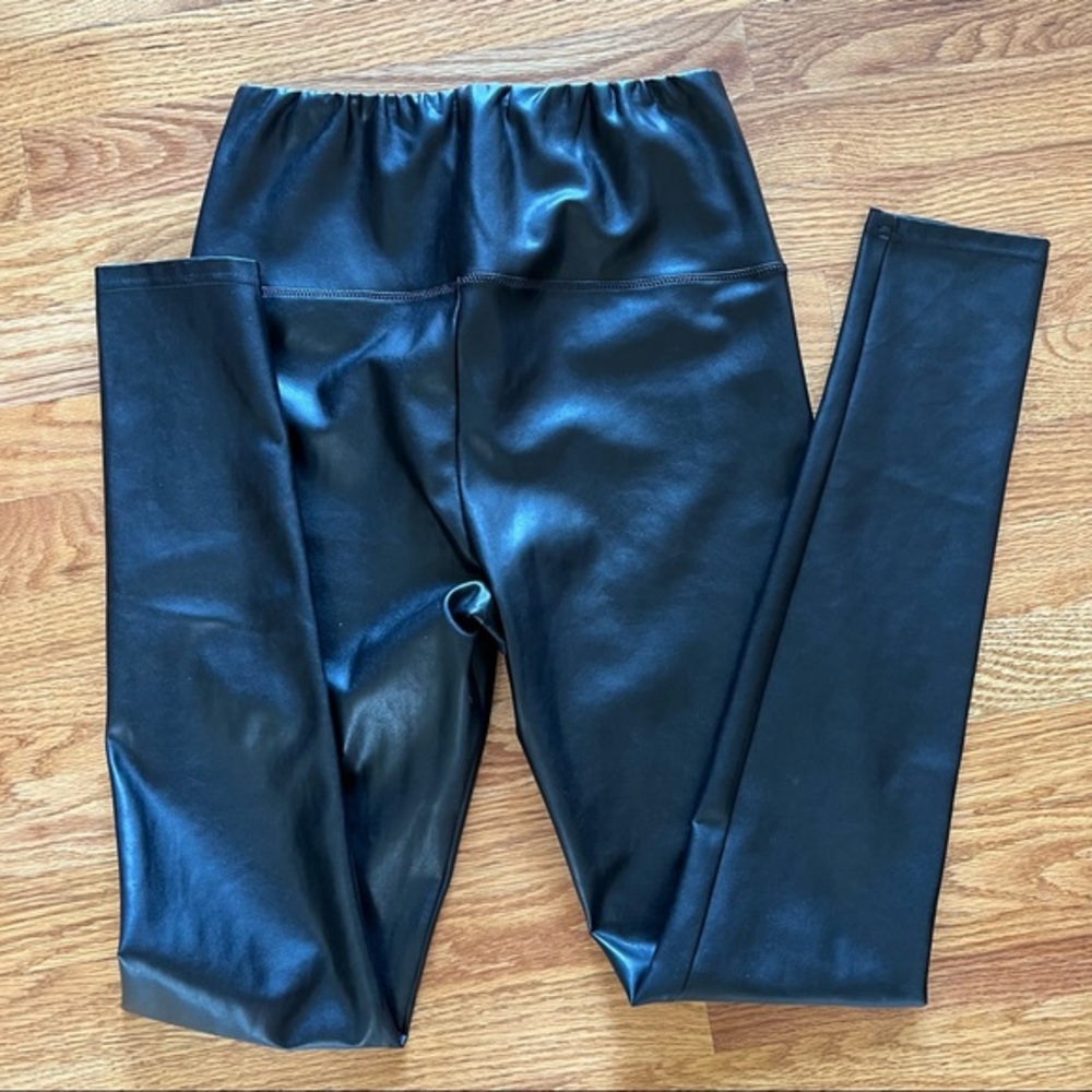 EUC The Reset R Label | Black Faux Leather Leggings, M‎